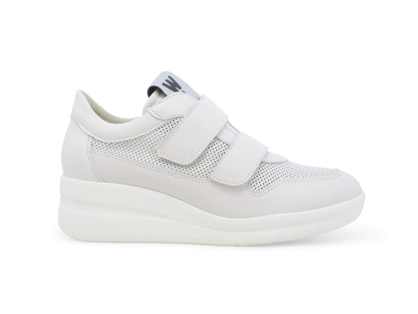 Melluso Scarpe Estive 2 Strappi Comfort Zeppa Tomaia Pelle Bianca R20249Z-249829